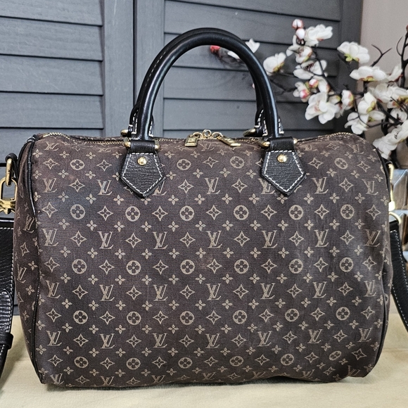 Authentic LOUIS VUITTON Mini Lin Speedy Bandouliere 30 Bag W/ Crossybody Strap - Picture 1 of 15